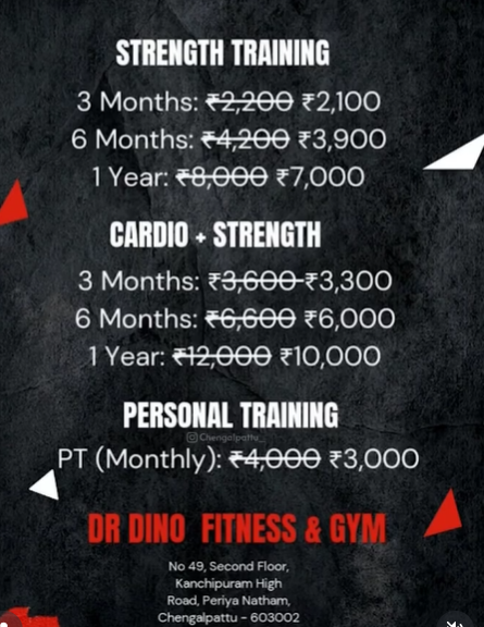 DR DINO FITNESS Gym Chengalpattu class schedule and training timetable